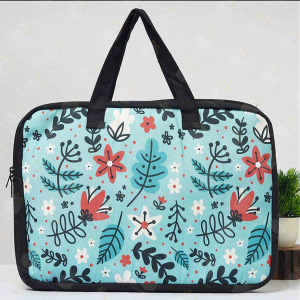Floral Printed Canvas Laptop Bag - 15.6 inch